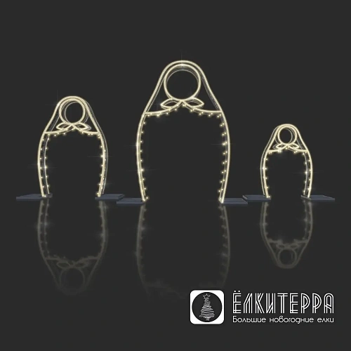 Арка световая новогодняя матрешка 